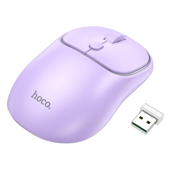 Беспроводная мышь Hoco - GM25 (Bluetooth, USB 2.4 ГГц, компьютерная, бесшумная, 1600 dpi, компактная) - Фиолетовый