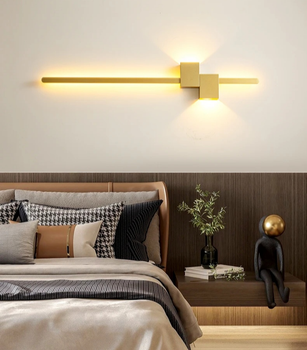 Бра настенное LED WM23/800-ab-k Латунь 6х15х80 см.