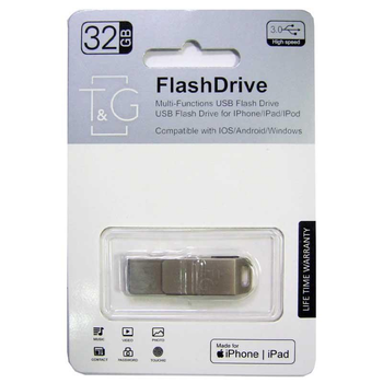 Флеш память 32Gb T&G 008 USB3.0 - Lightning, metal (56174)