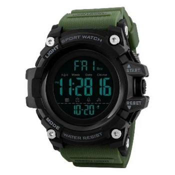 Часы наручные 1384AG SKMEI с подсветкой, ARMY GREEN