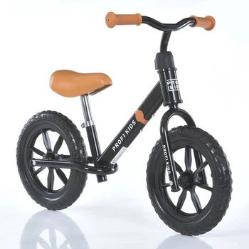 Детский Беговел-велобег на ЕВА колесах 12 дюймов PROFI KIDS MBB 1019-6, черный