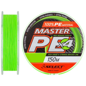 Шнур Select Master PE 150m (салатовий) #0.8/0.12mm 33lb/15kg