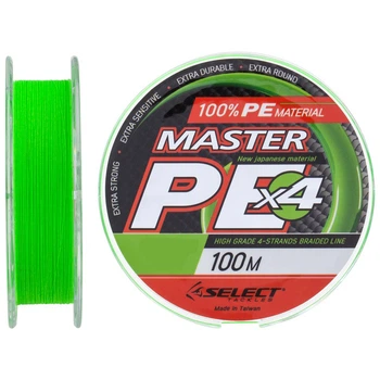 Шнур Select Master PE 100m (салатовий) #0.8/0.12mm 33lb/15kg