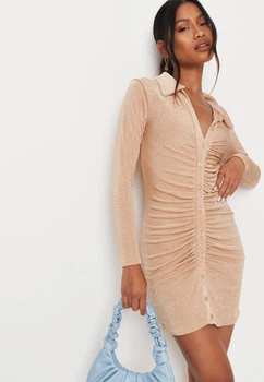Платье Missguided DE935297 38 бежевый