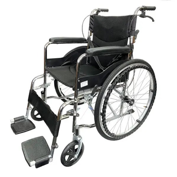 Коляска інвалідна зі складною спинкою та зі знімною опорою для ног полегшена Торос-Груп 1042