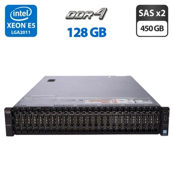 Сервер Dell PowerEdge R730xd 24SFF 2U Rack / 2x Intel Xeon E5-2667 v4 (8 (16) ядер по 3.2 - 3.6 GHz) / 128 GB DDR4 / 2x 450 GB SAS / Matrox G200eR2 / 2x 750W б/у