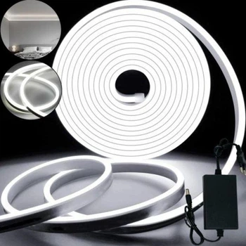 Світлодіодна герметична стрічка NEON LED 12В JL 2835-120 G IP65 з блоком живлення 5м білий