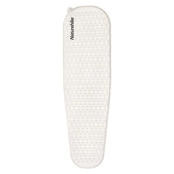 Матрац туристичний надувний одномісний Naturehike CNK2300DZ013, 185x55x3.5 см, світло-сірий, овальний