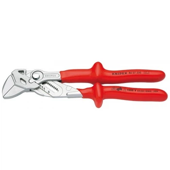 Клещи переставные - гаечный ключ с изоляцией KNIPEX 250 мм (86 07 250)