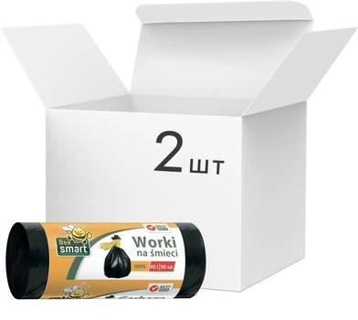Упаковка мішків для сміття Bee Smart Bin Liner 60 л 50 шт х 2 шт (5900942242313)