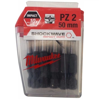 Бита Milwaukee Shockwave Impact Duty PZ2 50 мм (10 шт.) (4932352976)