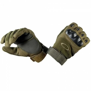 Тактические перчатки с закрытыми пальцами Oakley / Мотоперчатки Олива, L