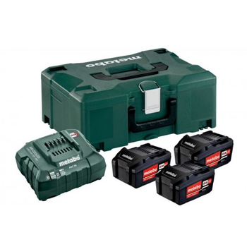 Базовый комплект: Аккумуляторные батареи Metabo Li-Power 18 В 2x5.2 Ач + 1x4.0 Ач + Зарядное устройство ASC 55 + Кейс Metaloc II (685117000)
