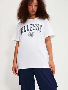 Футболка хлопковая оверсайз длинная женская Ellesse Neri T-Shirt SGV20260-908 10 Белая (5063061821361)