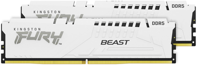 Оперативна пам'ять Kingston Fury Beast DDR5-6400 32768MB PC5-51200 (Kit of 2x16384) White (KF564C32BWEK2-32)