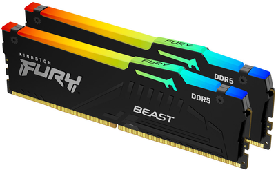 Оперативна пам'ять Kingston Fury Beast DDR5-6000 RGB 16384MB PC5-48000 (Kit of 2x8192) Black (KF560C30BBAK2-16)