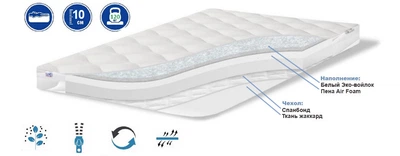 Матрас Family Sleep TONUS Life collection (10см, 4/3) 90х190