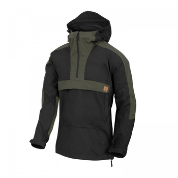 Анорак Helikon-Tex WOODSMAN, Black/Taiga green XS/Regular (KU-WDN-DC-0109)