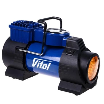 Автокомпрессор Vitol 150PSI 15A 40л фонарь прикуриватель