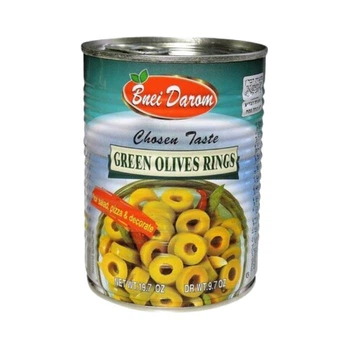 Оливки зеленые резанные, 560 г песах BNEI DAROM Green Olive Rings