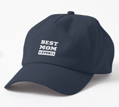 Кепка Унисекс Malfini с принтом Best mom ever звёзды для мамы Темно-синий