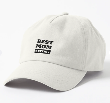 Кепка Унисекс Malfini с принтом Best mom ever звёзды для мамы Белый