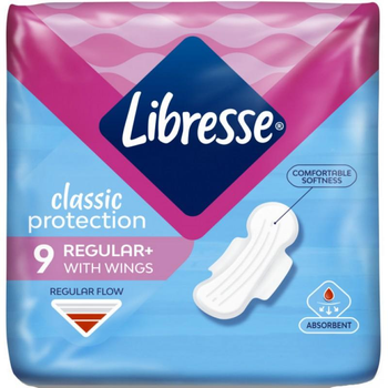 Гігієнічні прокладки Libresse Classic Protection Regular Soft 9 шт