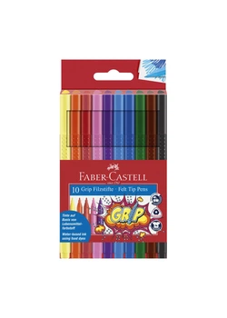 Фломастеры 10 цв. FABER CASTELL Grip трехгранные (155310)