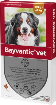 Краплі від кліщів Bayvantic Vet для собак over 40 кг (7046264238943)