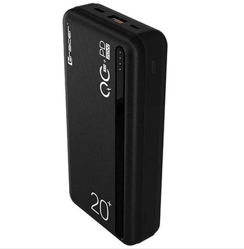 УМБ Батарея павербанк Tracer KTM 47020 SLIM QUALCOMM (KTM47020) 20000 швидка зарядка 3.0 чорний