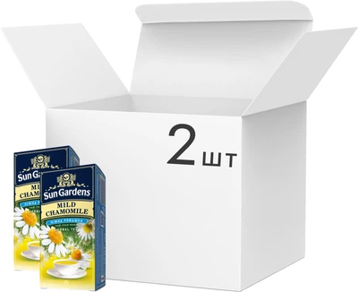 Упаковка Чая травяного Sun Gardens Mild Chamomile 2 шт по 25 пакетиков (4820082706227)