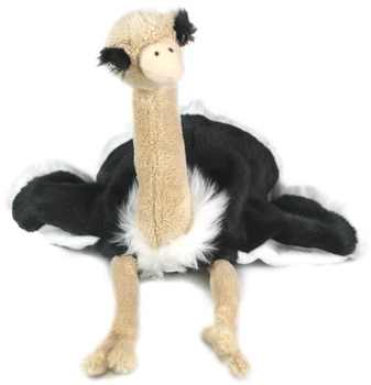 Игрушка на руку для кукольного театра Uni-Toys K00345 Страус Бежевый/Черный
