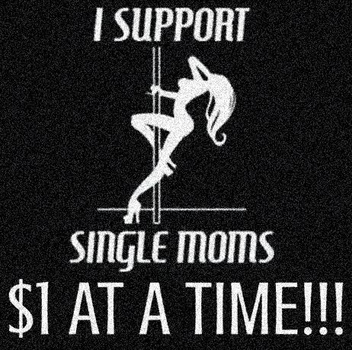 Шеврон патч " Женщина на пилоне I Support Single Moms " на липучке велкро