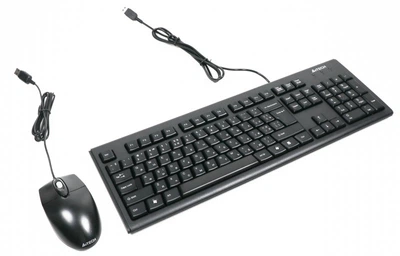 Комплект клавиатура+мышка A4Tech KRS-83+OP-720, USB, Черная