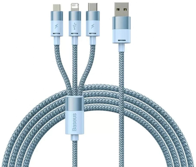 Kabel Baseus StarSpeed 3w1 USB Type-C - micro-USB - Lightning 1.2 m Blue (CAXS000017)
