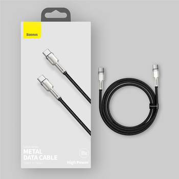 Kabel Baseus Cafule USB Type-C - USB Type-C 2 m Black (CATJK-D01)