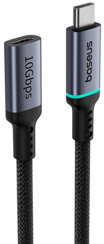 Przedłużacz Baseus High Definition USB Type-C - USB Type-C 1 m Black (B0063370C111-01)