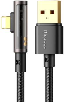 Кабель кутовий Mcdodo USB Type-A - Apple Lightning 1.2 м Black (CA-3510)