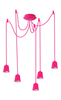 Люстра паук на 5 лампочек потолочная Е27 Sneha (525 PINK)