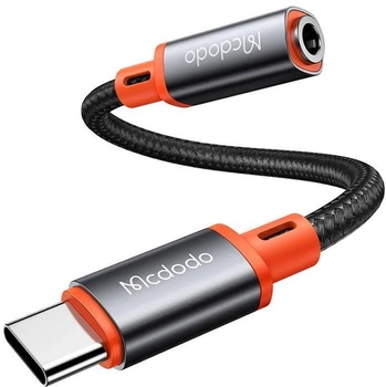 Адаптер аудіо Mcdodo USB Type-C - AUX mini jack 3.5 мм 0.11 м Black (CA-7561)