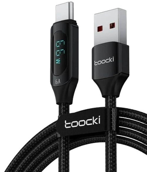Kabel Toocki USB Type-A - USB Type-C 1 m Black (TXCT-XY01)