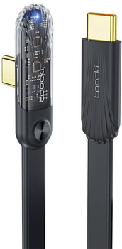 Кабель кутовий Toocki USB Type-C - USB Type-C 1 м Black (6976018372719)