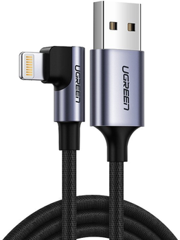 Kabel Ugreen USB Type-A - Lightning 1 m Black (6957303865215)