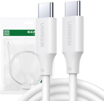 Kabel Ugreen USB Type-C - USB Type-C 1 m White (6941876211722)