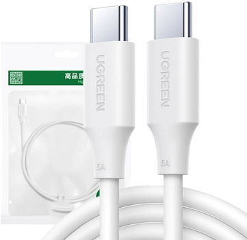 Кабель Ugreen USB Type-C - USB Type-C 1 м White (6941876211722)