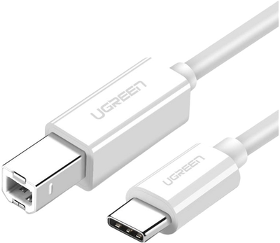 Кабель Ugreen USB Type-C - USB Type-B 1.5 м White (6957303844173)