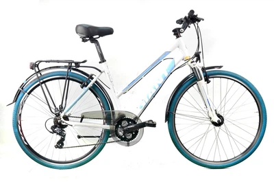 Гибридный велосипед Giant Arcento 28" L бело-голубой Б/У