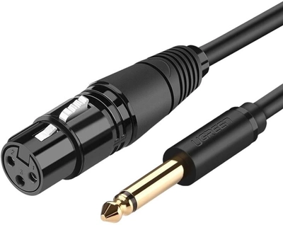 Kabel Ugreen XLR - jack 6.35 3 m Black (6957303827206)