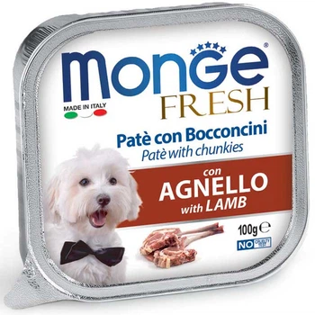 Консервированный корм Monge Dog Fresh Lamb - паштет с мясом ягненка для собак 100 г (70013055)