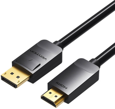 Кабель Vention DisplayPort - HDMI 3 м Black (6922794733350)